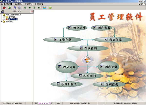 电子工资卡管理系统软件界面图